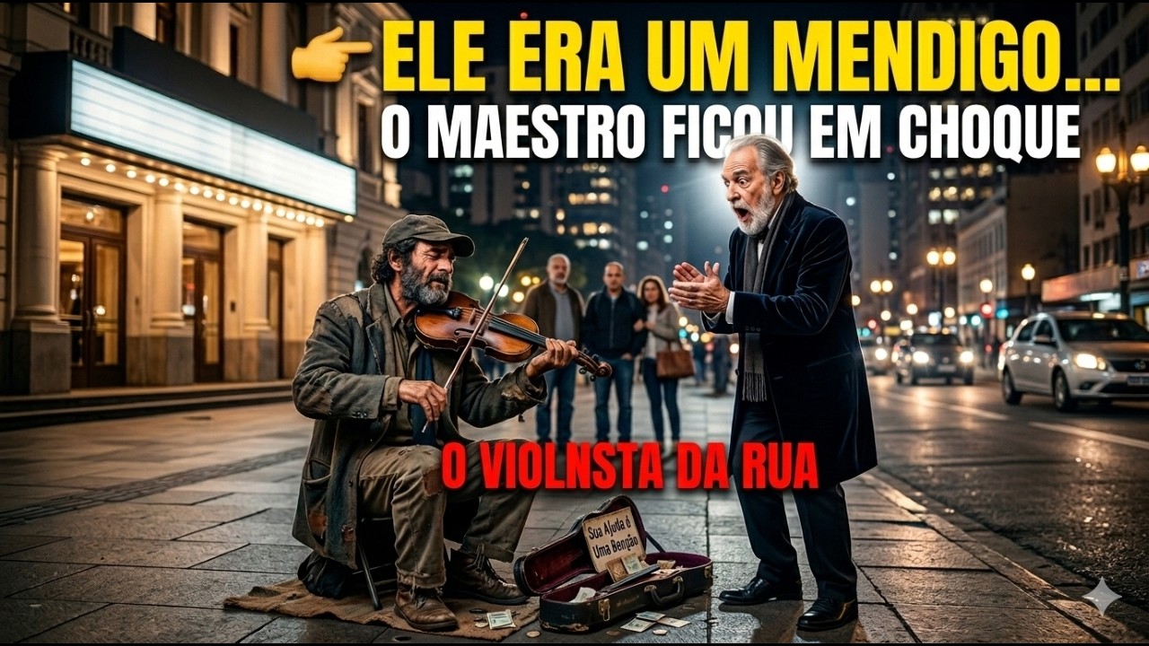 Maestro Fica em Choque ao Ouvir Mendigo Tocando Violino… Então Algo Inacreditável Acontece