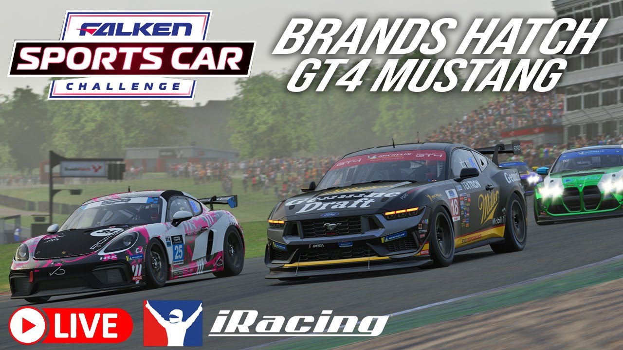 Iracing Live!  GT4 Mustang at Brands Hatch!