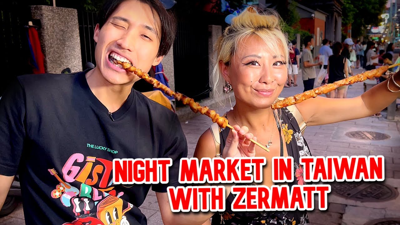 EATING AT Ningxia Night Market IN TAIWAN with @Zermatt Neo  #RainaisCrazy