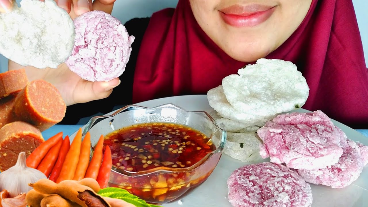 bukan MUKBANG ASMR CIRENG BAWANG DAN TERASI DENGAN SAMBAL RUJAK ENAK BANGET MANIS PEDAS ASAM GURIH