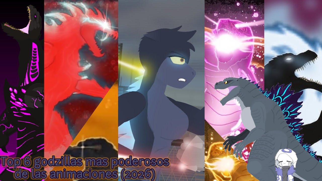 Top 6 godzillas mas fuertes de las animaciones (2026), [especial 1.010K de subs].