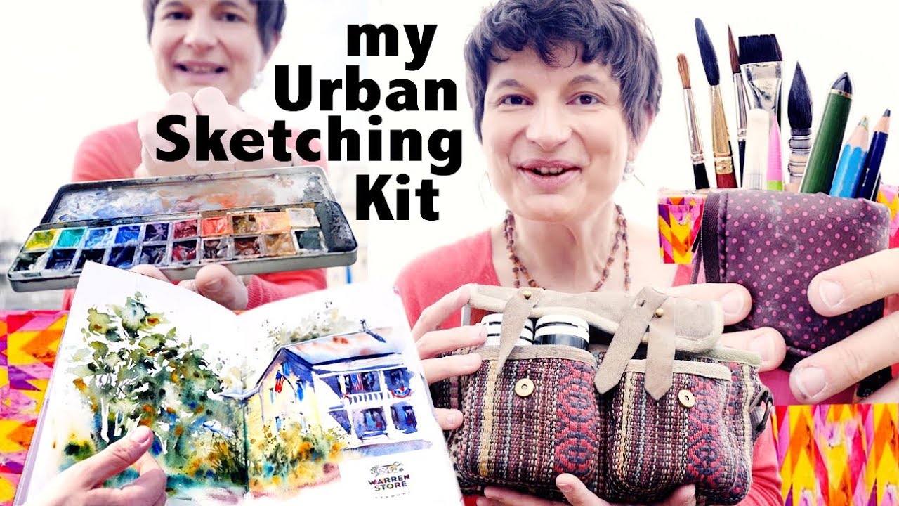 ❖  My URBAN SKETCHING KIT, TOOLS & SETUP. Plein Air Painting Art Bag.