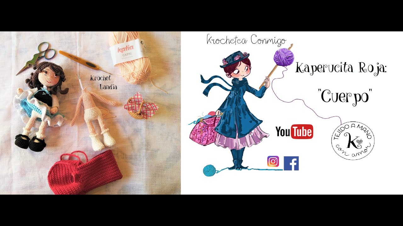 Tutorial Krochet Landia ❤️: Kaperucita Roja: Cuerpo
