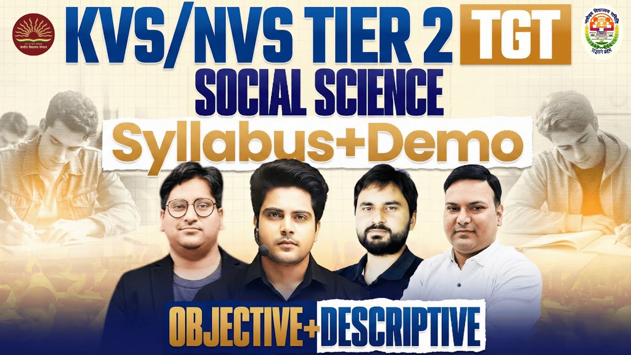 KVS NVS Tier 2 TGT Social Science Syllabus & Demo Class | Objective + Descriptive by Sachin Academy
