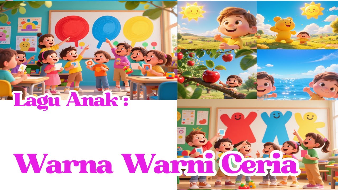 Warna Warni Ceria | Lagu Anak Edukatif Belajar Warna Dasar