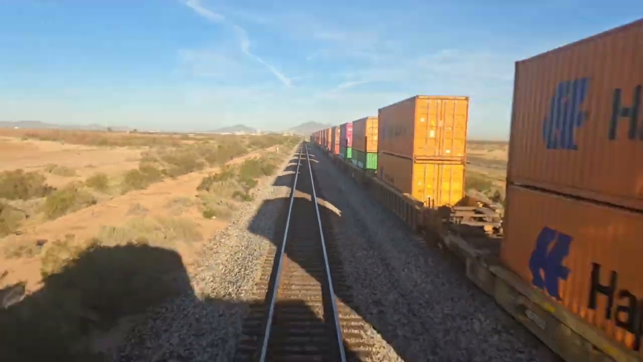 Amtrak Sunset Limited #2 from Maricopa (Phoenix) Arizona to El Paso,TX (Rear View) February 28, 2026