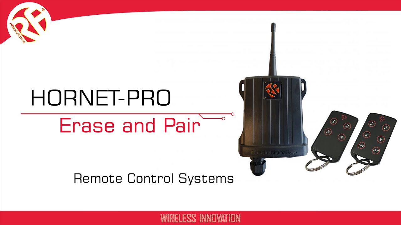 HORNETPRO | How to Erase and Pair with a Transmitter | Remote Control Systems
