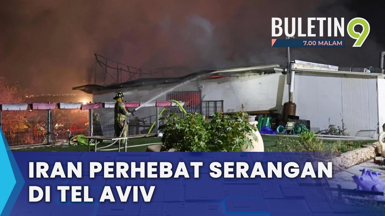 Iran Lancar Serangan Peluru Berpandu Besar-Besaran Terhadap Tel Aviv (B9)