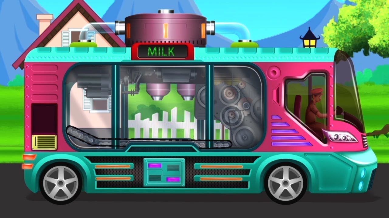 leite formação van | formação e usos | Videos Infantiles | Milk Van Uses | Kids TV Channel Português