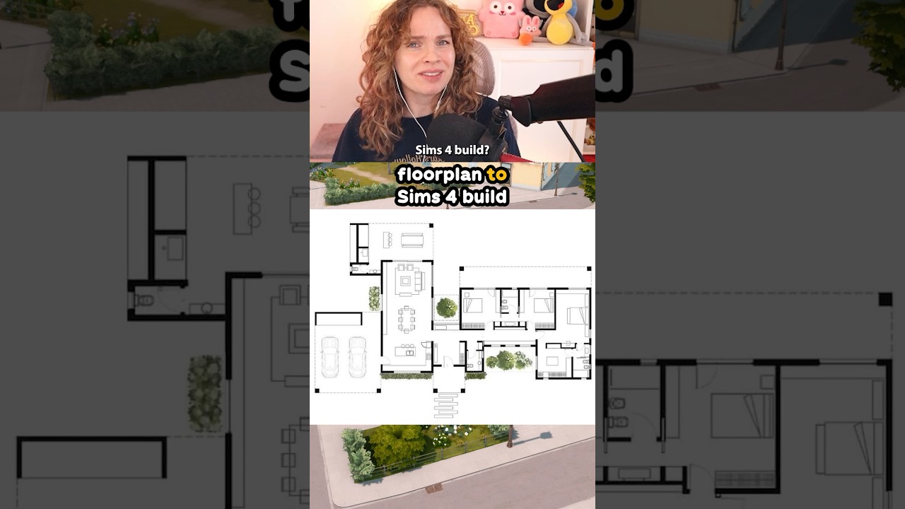Можно ли превратить реальный план дома в симпатичный домик в #thesims4?? #игры
