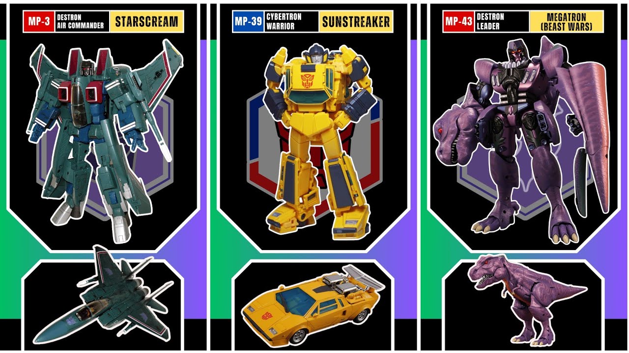 Выпуск всех игрушек серии Transformers Masterpiece (MP) от Takara #transformers #toys #autobots