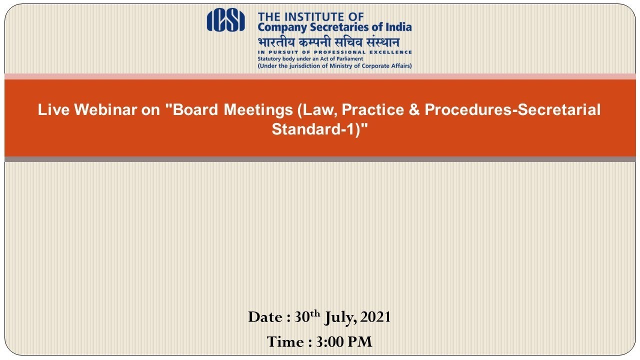 Live Webinar on 