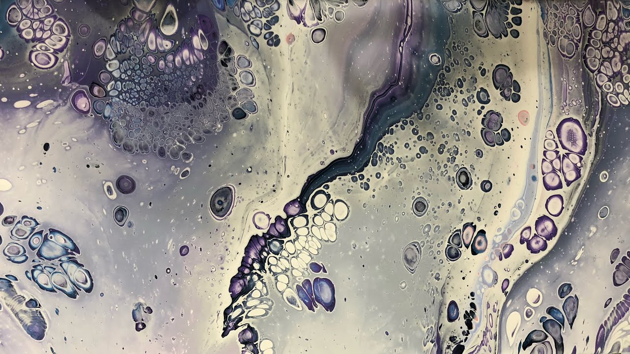 Live REPLAY: Fluid acrylic demo!!  Smokey Mountains inspired Sandwich Pour