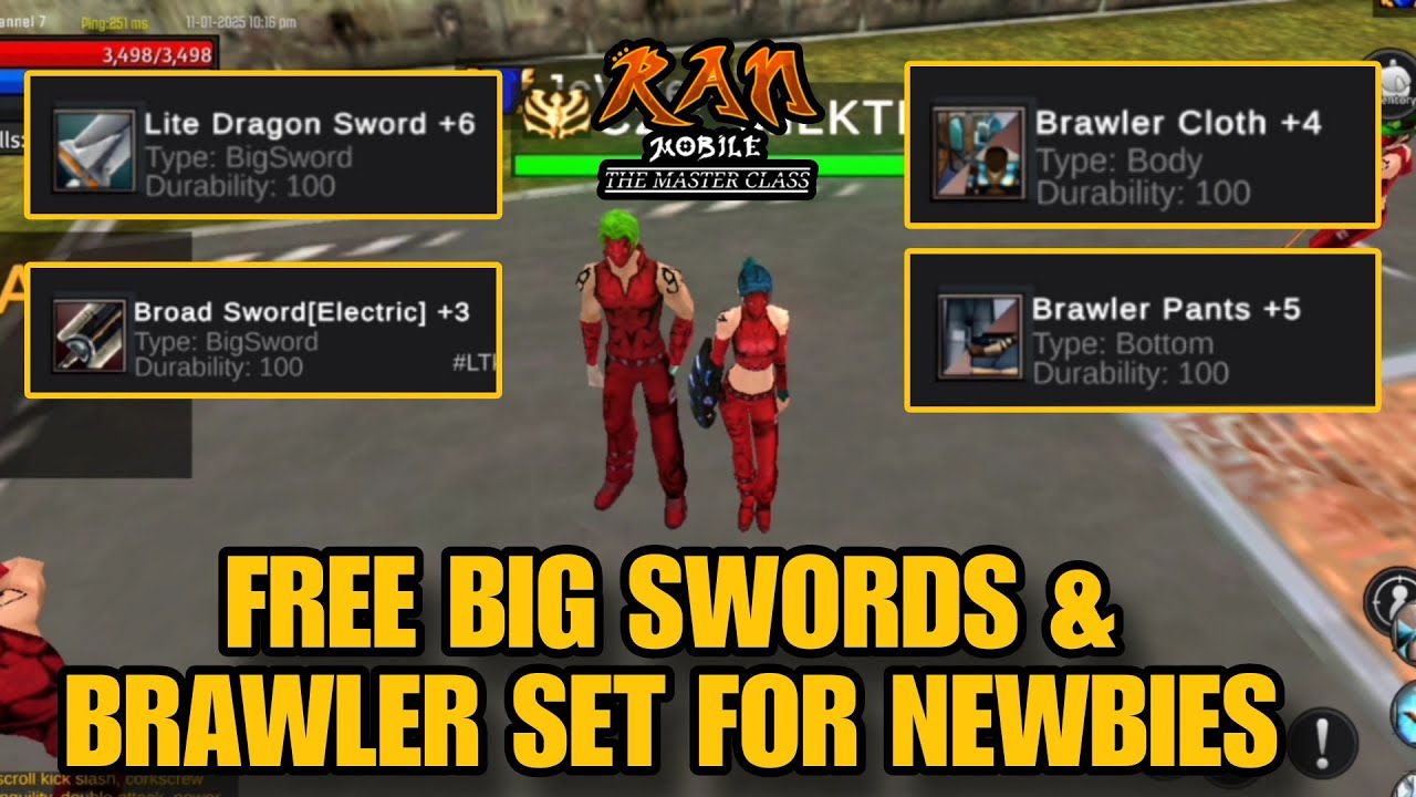 RAN Mobile: The Master Class - FREE BIG SWORD AND BRAWLER SET FOR NEWBIES