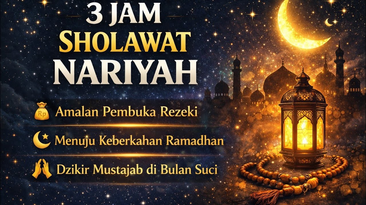 3 JAM Sholawat Nariyah Penarik Rezeki & Keberkahan Ramadhan