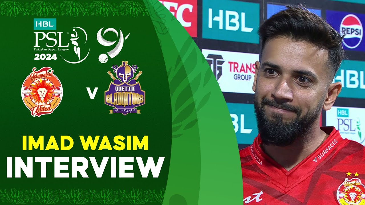 Imad Wasim Interview | Islamabad United vs Quetta Gladiators | Match 32 | HBL PSL 9 | M1Z2U