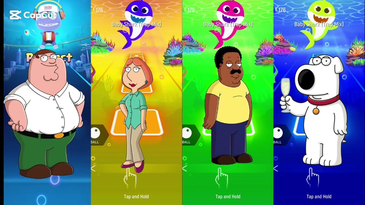 💥 Family Guy Goes Crazy! Peter vs Lois vs Cleveland vs Brian – Baby Shark EDM Tiles Hop Battle 2026