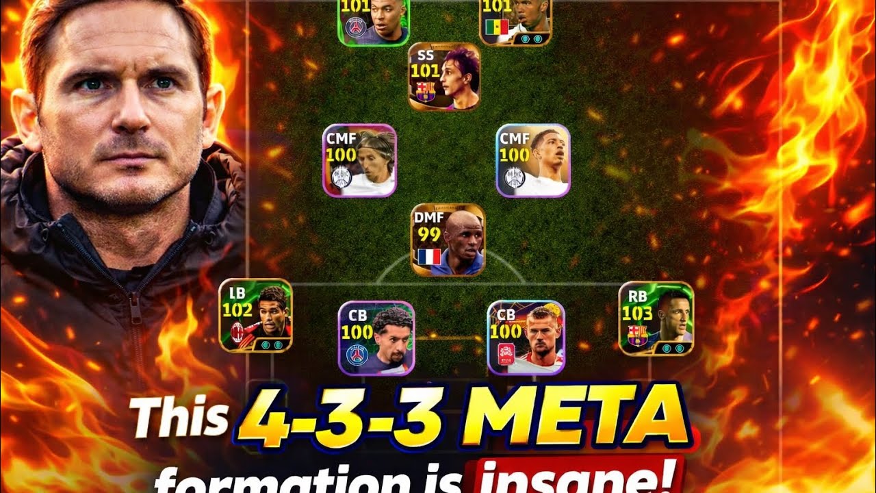 Unstoppable 4-3-3 Formation tactics in efootball #efootball #efootball2026 #pes 