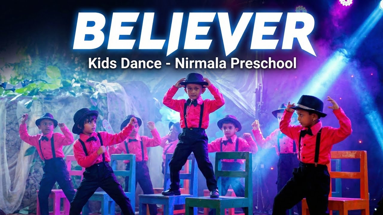 Believer Dance | පුංචි පැටවුන්ගේ සුපිරිම ඩාන්ස් එකක් ⚡️ | Nirmala Kids Preschool Concert 2025