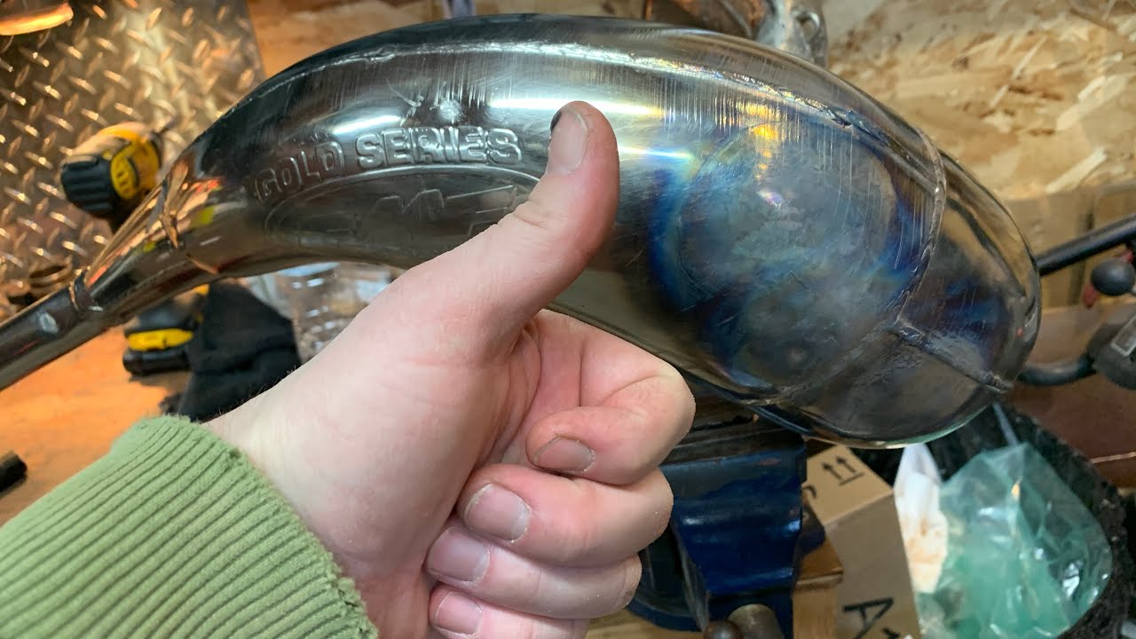 2 Stroke pipe dent removal with MAP gas for a CR250 (FMF FATTY PIPE)