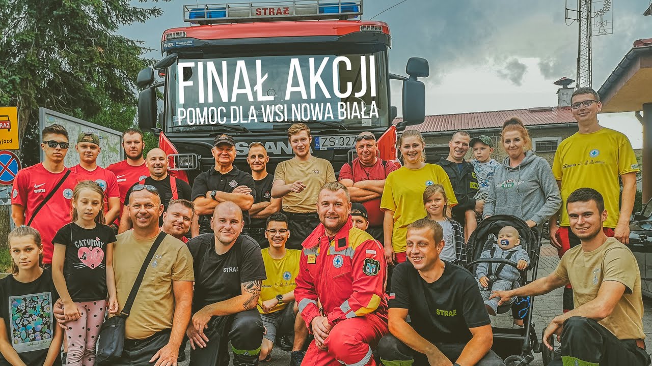 Finał akcji OSP Gościno i WOPR-u powiatu Białogardzkiego - pomoc dla pogorzelców ze wsi Nowa Biała