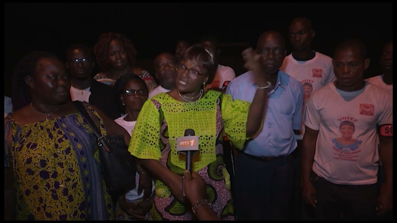 Kouakan, Amélie Kouakou, Loukou Désiré, Vincent Brou, Germain N'Dri en campagne à Tiébissou