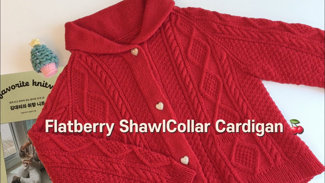 뜨개로그 ep.4 | 메리 플랫베리 크리스마스🍒🎄| Flatberry ShawlCollar Cardigan