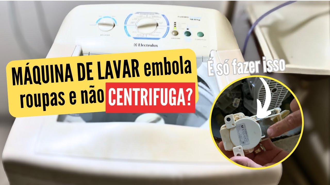 Máquina de Lavar não centrífuga e embola as roupas - Como resolver, passo a passo ✅