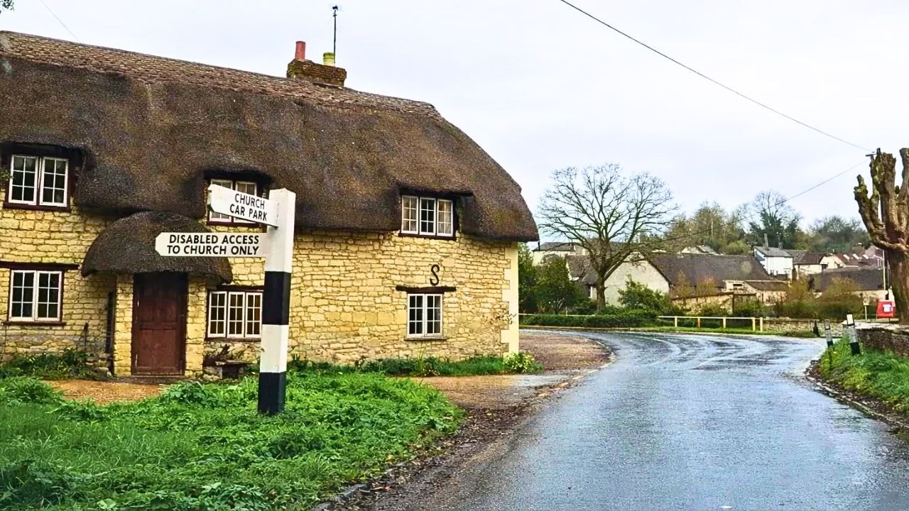 A Very Rainy Drive Through the English Countryside, Oxfordshire 4K