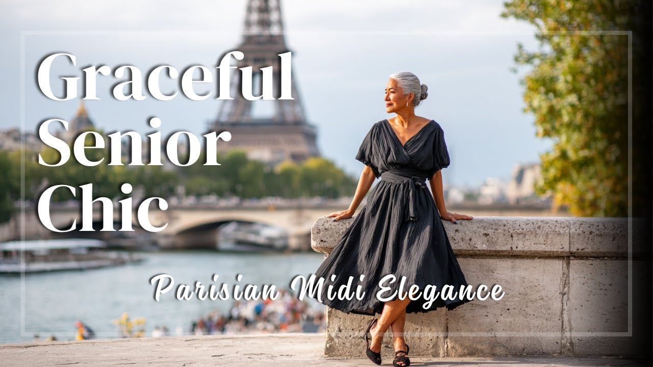 Parisian midi dress style 💐 senior women redefine chic with graceful genius
