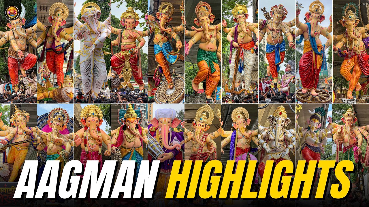 Highlights of Mumbai Ganpati Maha Aagman 2026 😍❤️ | 230+ Ganpati Aagman | Biggest Aagman 2026