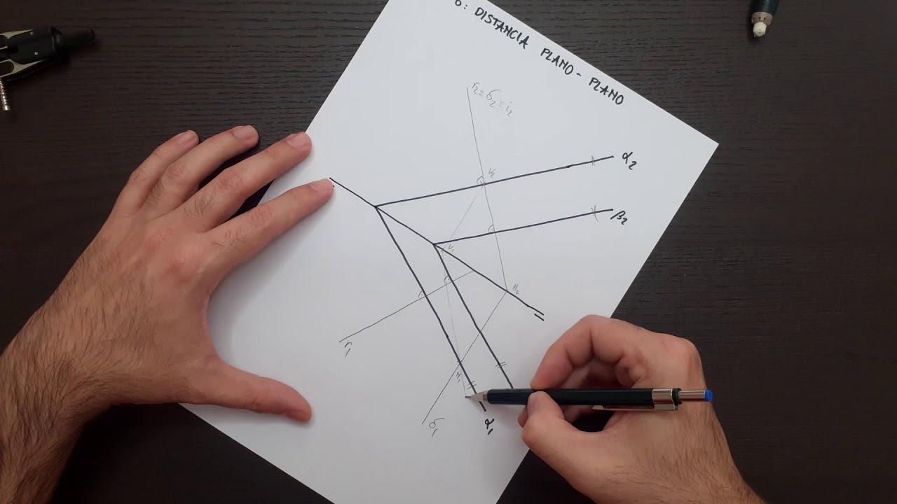 Teoría: Distancia Plano - Plano (Sistema Diédrico)