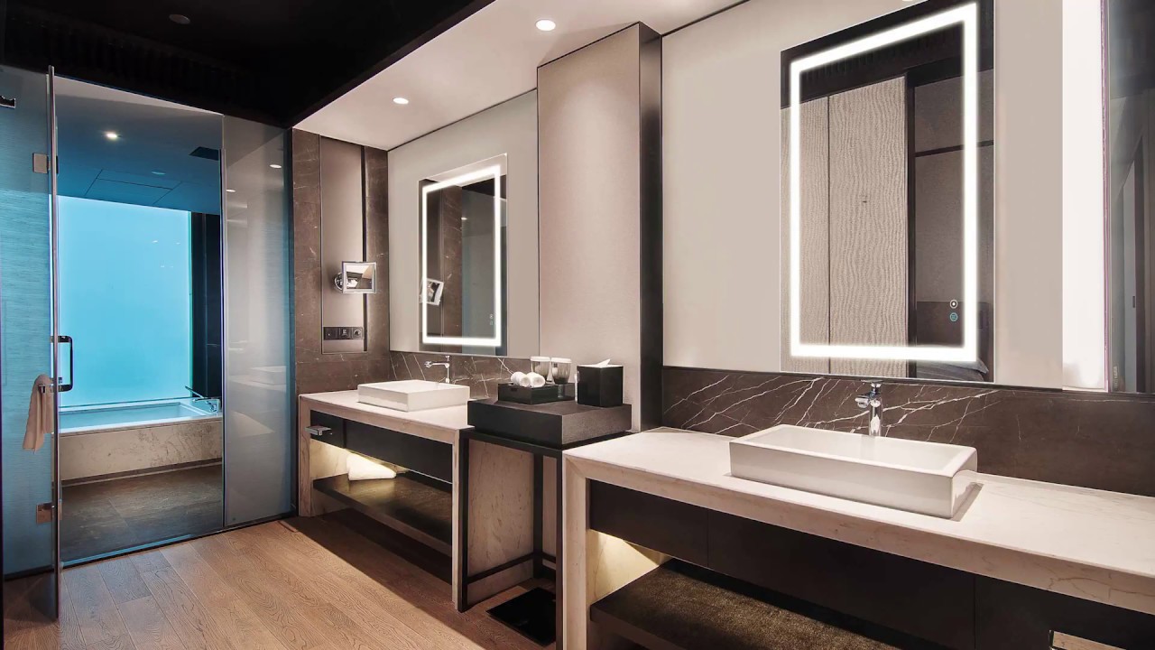 illucid Vanity Mirror with Lights Wall Mounted Dimmer & Defogger Crystal Clear & Shatterproof LED