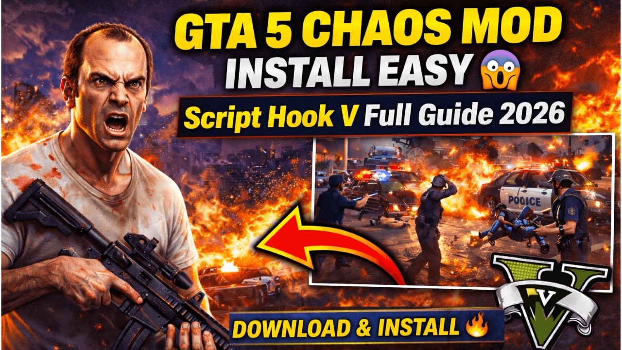 How To Install GTA 5 Chaos Mod Easily | Script Hook V Tutorial | GTA V PC Urdu