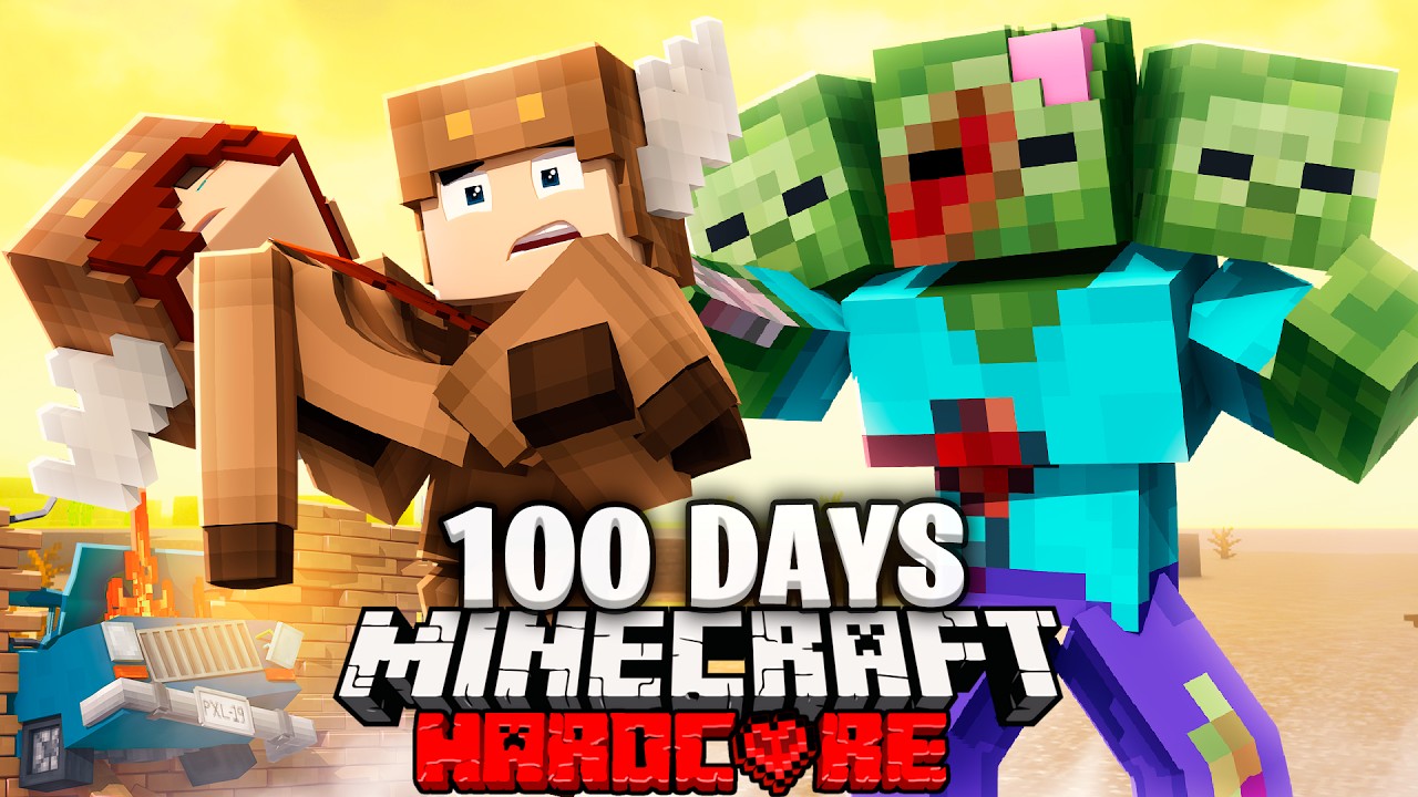 I Survived 100 Days in a Zombie Apocalypse in Hardcore Minecraft.. Here&rsquo;s What Happened