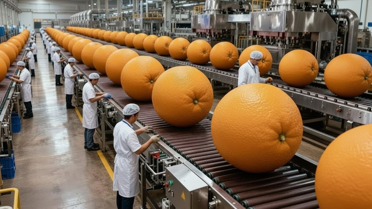 Inside a tangerine processing plant: From fresh tangerines to desserts (The whole process)