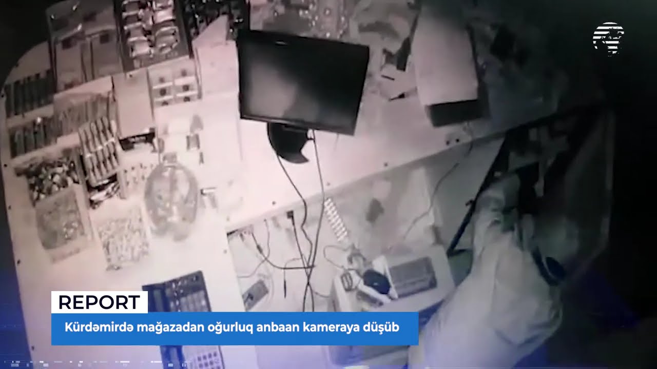 Kürdəmirdə mağazadan oğurluq anbaan kameraya düşüb