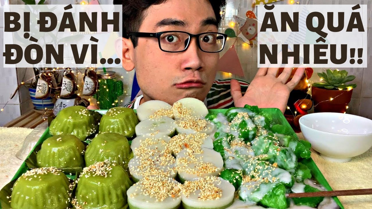 Ăn Mâm Bánh Dân Gian - Bánh Đúc Lá Dứa + Bánh Bèo Ngọt + Bánh Quy Trứng Muối Và Kể Chuyện Hồi Nhỏ