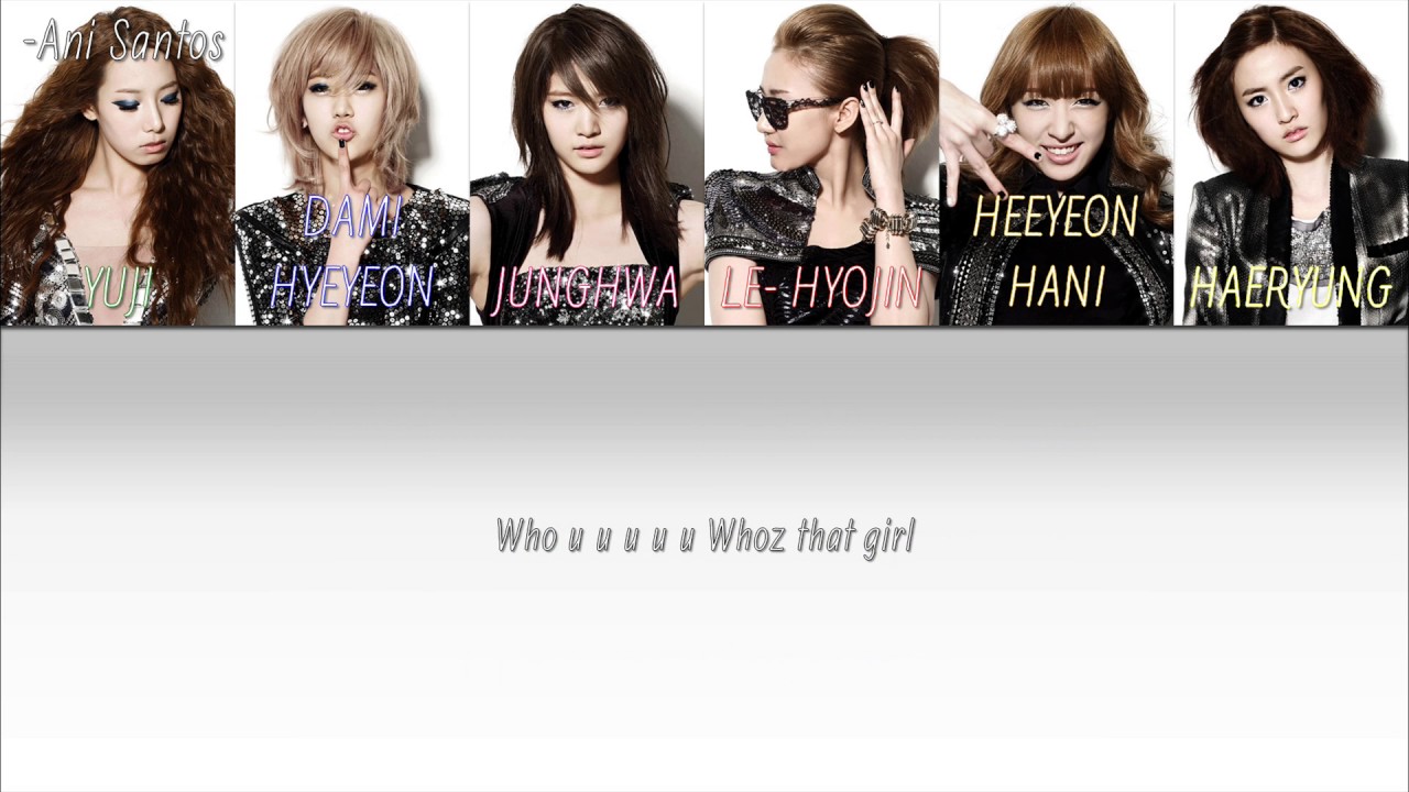 EXID - Whoz That Girl Lyrics HAN-ROM-ENG COLOR+MEMBER CODED