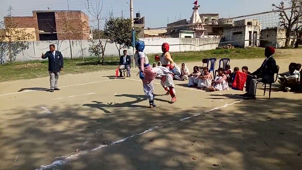 During school level karate championships in Hoshiarpur February 2017