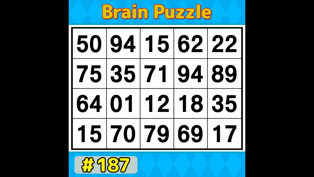 【Number Search】 90% of people can't find the correct answer. 《Brain training》 #187