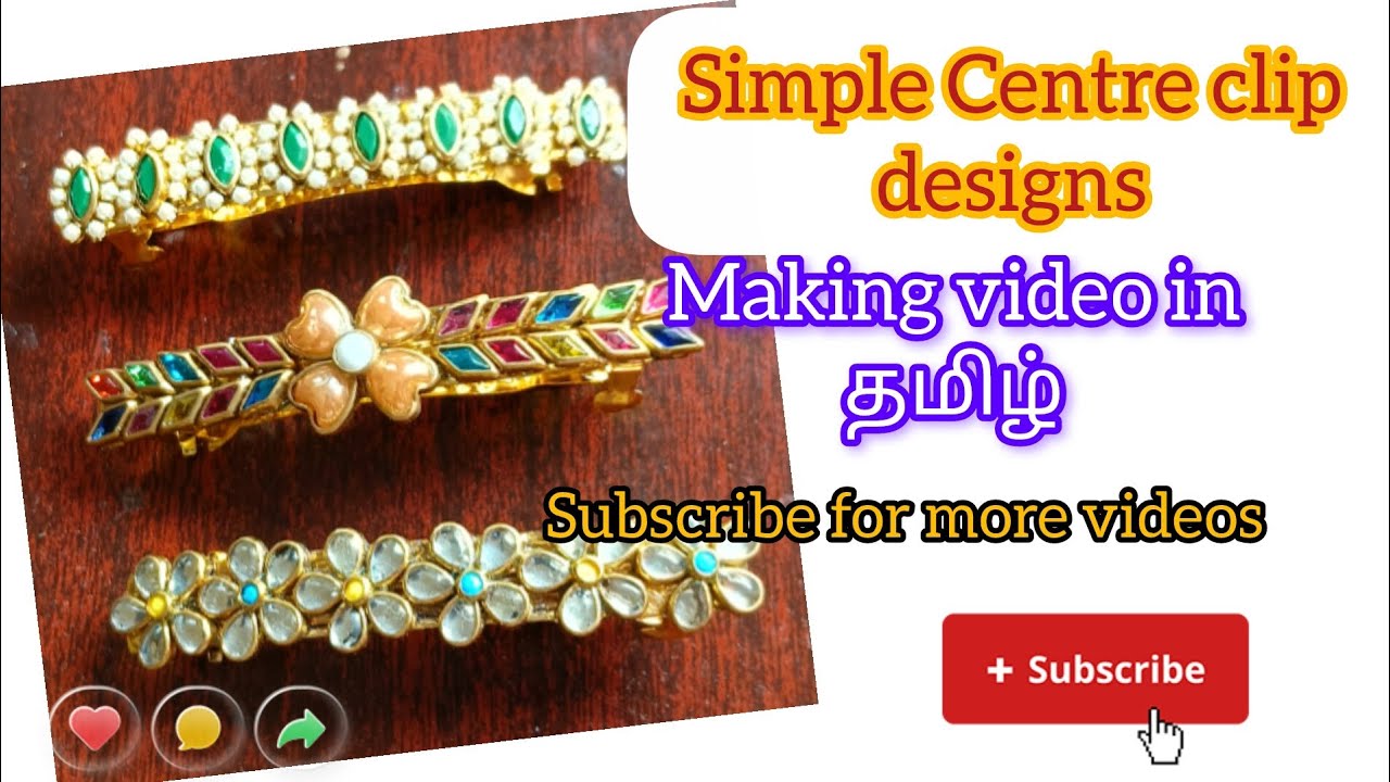 Diy/trending simple Centre clip designs /step by step making video in Tamil /subscribe for more#diy 