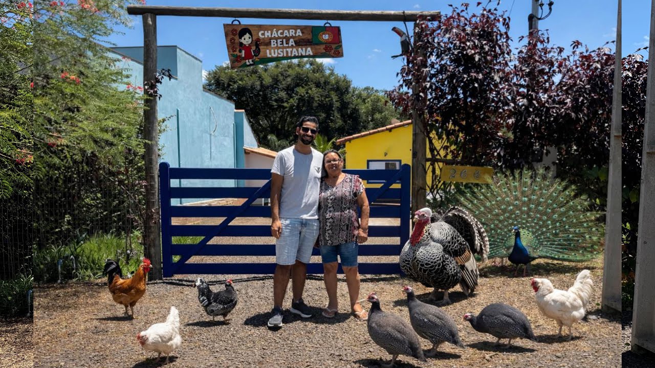 DE PORTUGAL PARA O BRASIL, ELE TROUXE A FAMÍLIA PARA CUIDAR DE UM PARAÍSO CHEIO DE ANIMAIS.