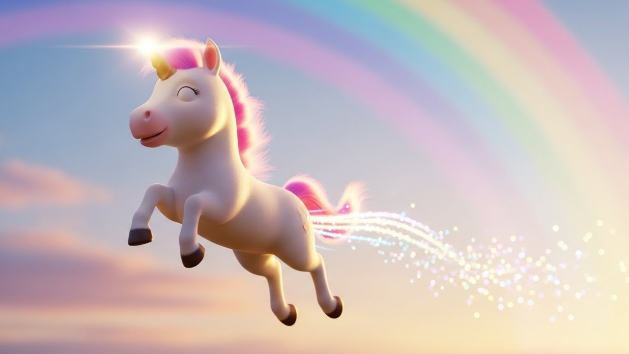 Волшебная поездка маленького единорога за радугой 🦄🌈✨ | Мультфильм для детей и весёлые приключения