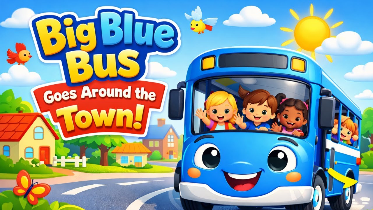 Big Blue Bus Adventure 🎵 | Extended 3-Minute Kids Song & Animation