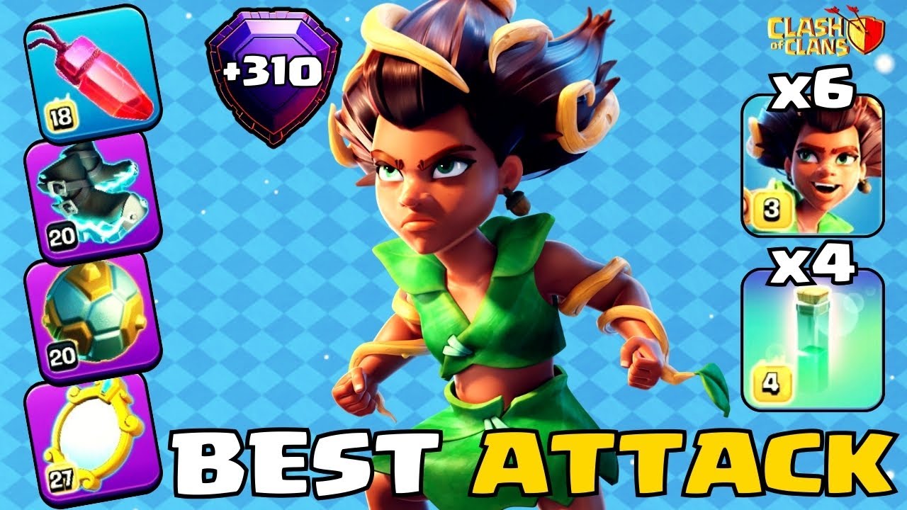 +310 Spirit Walk with Root Rider Army at Town Hall 17! - Clash of Clans Attack Strategy