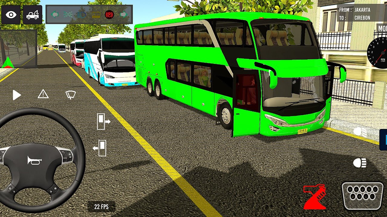 Indonesia Coach bus driving | Euro Bus simulator 2025 Anoride gameplay || LEVEL 39 MOGLI CTR