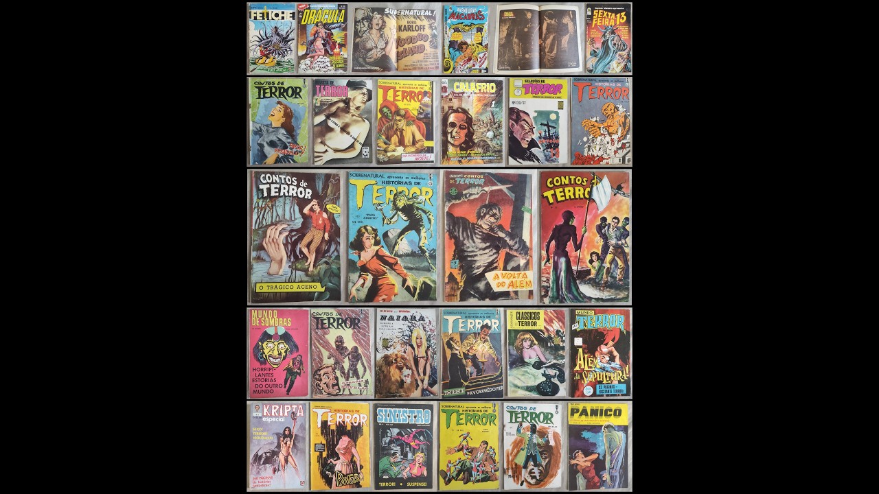 GRANDE LEILÃO ESPECIAL GIBIS DE TERROR DOS ANOS 50, 60 e 70 - CAPAS DESENHADAS POR GRANDES ARTISTAS!