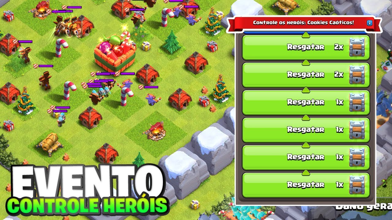 FÁCIL! COMO COMPLETAR OS PRIMEIROS 14 DESAFIOS DO EVENTO CONTROLE OS HERÓIS RÁPIDO CLASH OF CLANS!