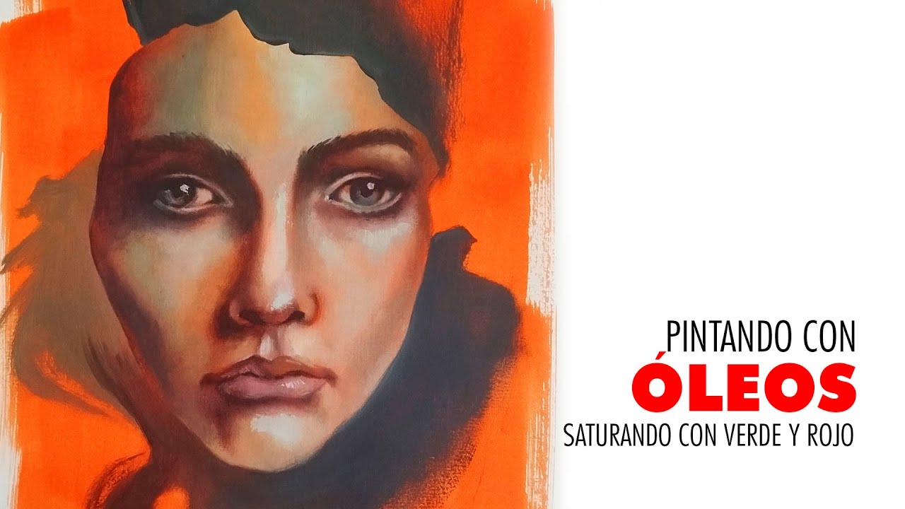 Practicando con óleos / Tonos piel, verde y rojo